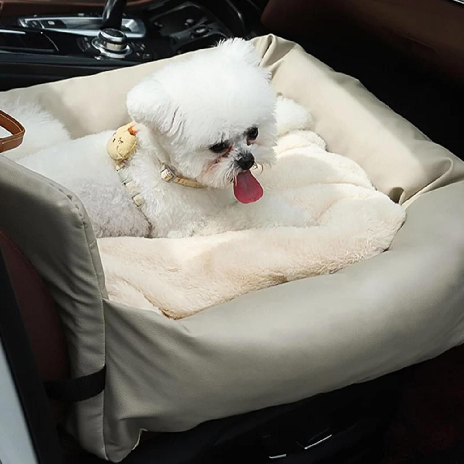 犬のブースターカーシート、子犬のカーシート | 小型犬のカーシート、ペットブースター、猫のベッドと家具、女性、男性、家族、友人のための旅行アクセサリー - 이미지 3