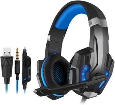 g9000ゲーミングヘッドセットノイズLEDライトベースサラウンドサウンド3.5mmホールで耳ヘッドフォン上のキャンセル