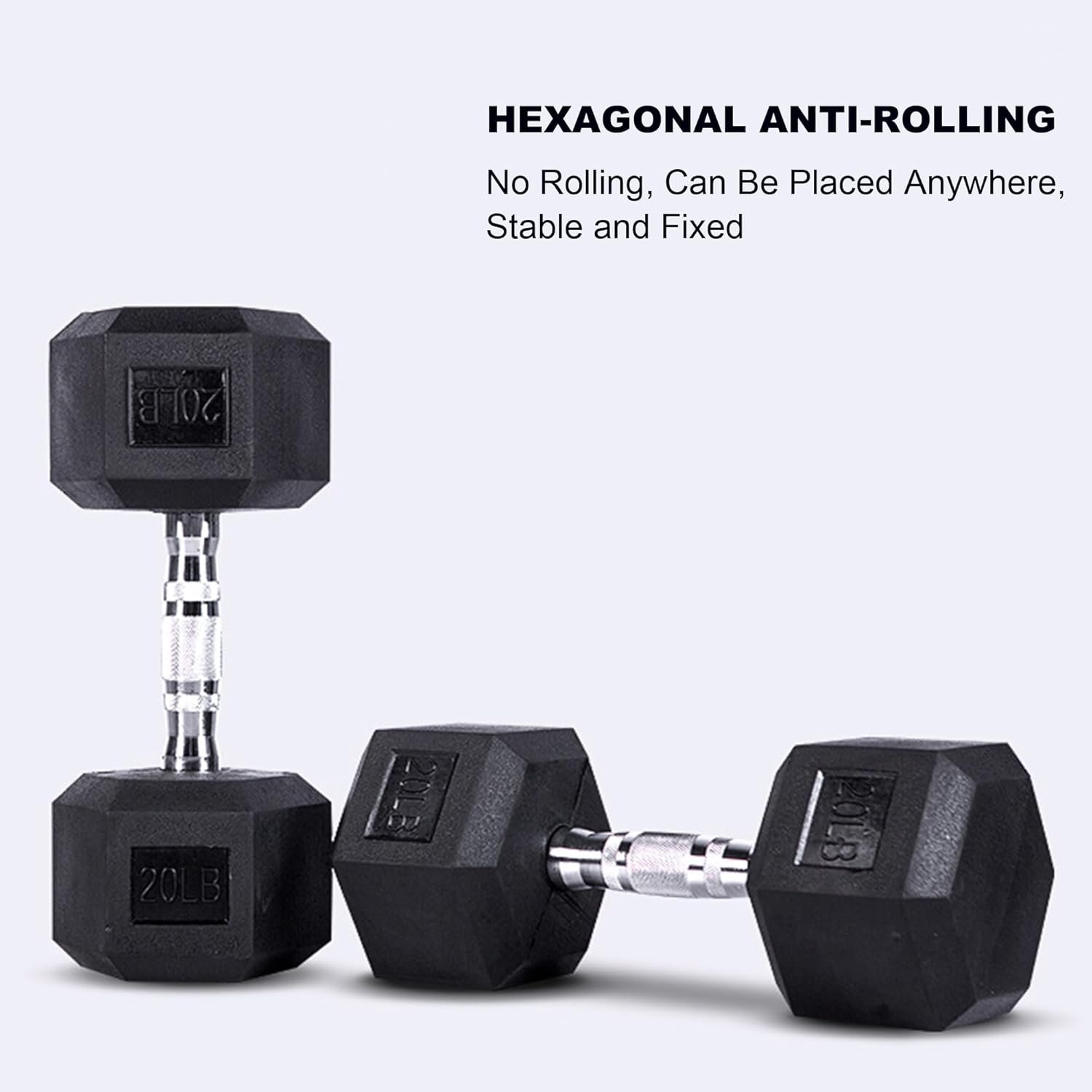 ヘックスダンベルセット、11.0-88.2 lbs(5-40 kg)、2のセット、滑り止めグリップ付きヘックスダンベル、ホームジム、フルボディトレーニング、上腕トレーニング - 이미지 6