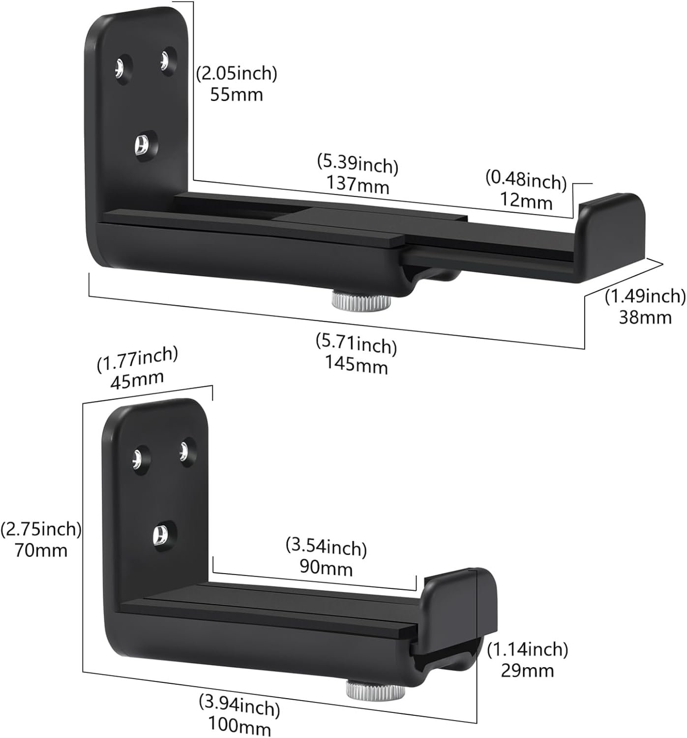 テレビサウンドバーマウント| 壁取り付けブラケット -奥行き調節可能3.5〜5.4インチインチ寝室モールホテル - 이미지 5