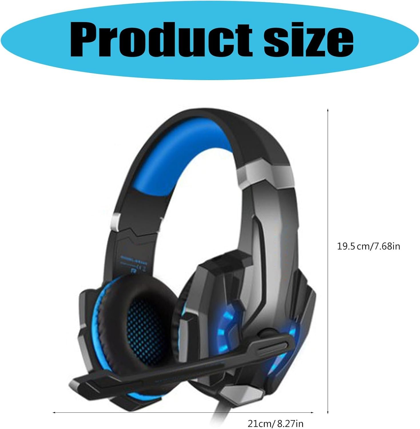 g9000ゲーミングヘッドセットノイズLEDライトベースサラウンドサウンド3.5mmホールで耳ヘッドフォン上のキャンセル - 이미지 7