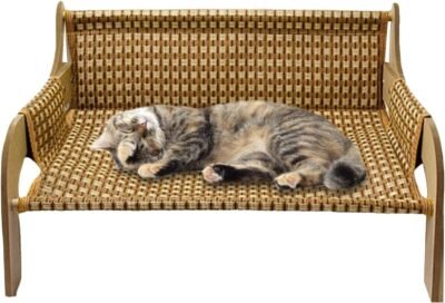 猫ソファ – ドッグベッドキャットハンモッククッション|冷却ペット家具屋内屋外リビングベッドルーム小さな犬の子猫のための夏の寝具