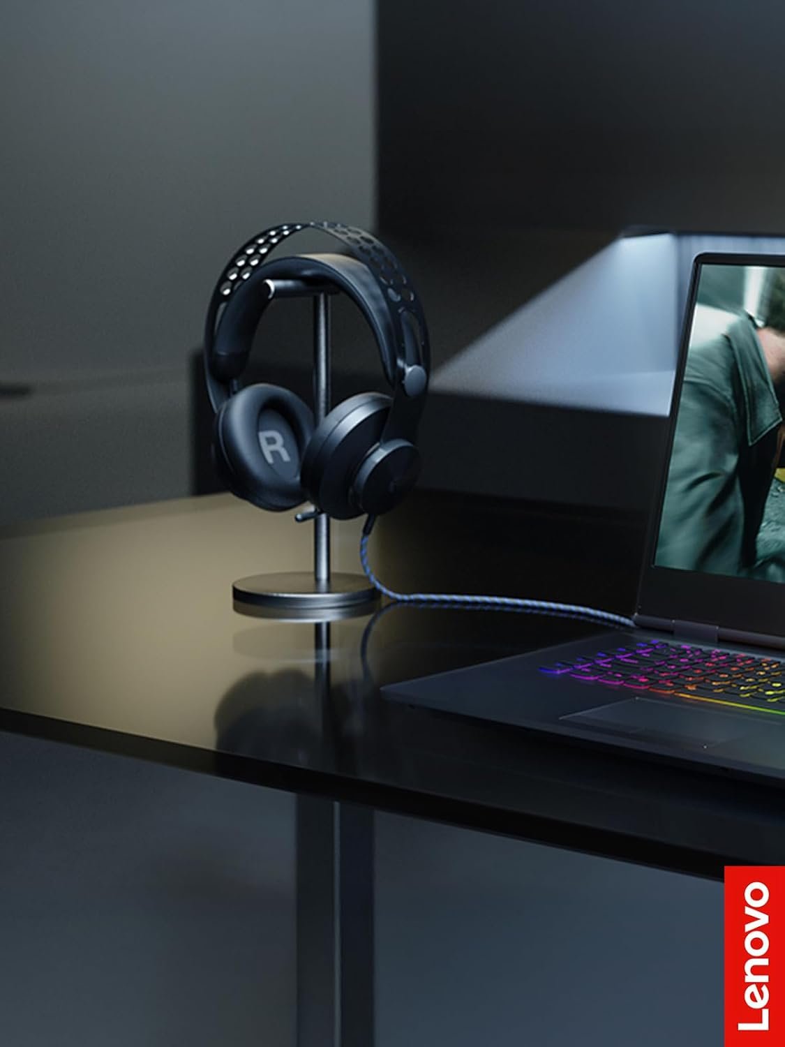 Lenovo Legion H500 Pro 7.1サラウンドサウンドゲーミングヘッドセット、ノイズキャンセルマイク、メモリフォーム&PUレザーイヤーカップ、ステンレススチールヘッドバンド、PC、PS4、Xbox One、Nintendo Switch、GXD0T69864、Black - 이미지 11