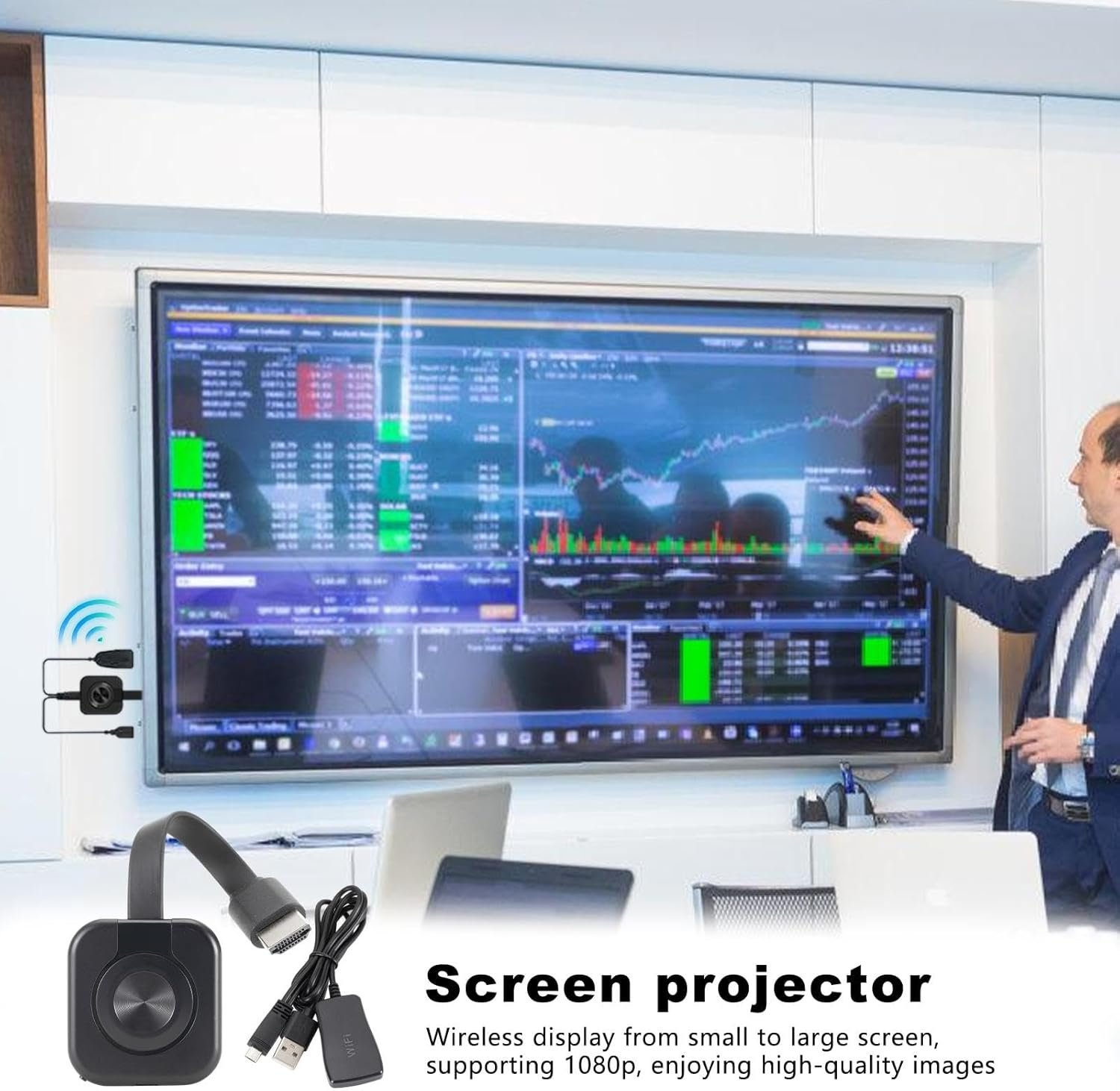 4Kプロジェクター - ネットワークプロジェクター、スマートメディアプロジェクター|ワイヤレスデジタルワイヤレスプロジェクター、ストリーミング対応ディスプレイ、インターネットメディアプロジェクター、ストリーミング対応プロジェクター - 이미지 2