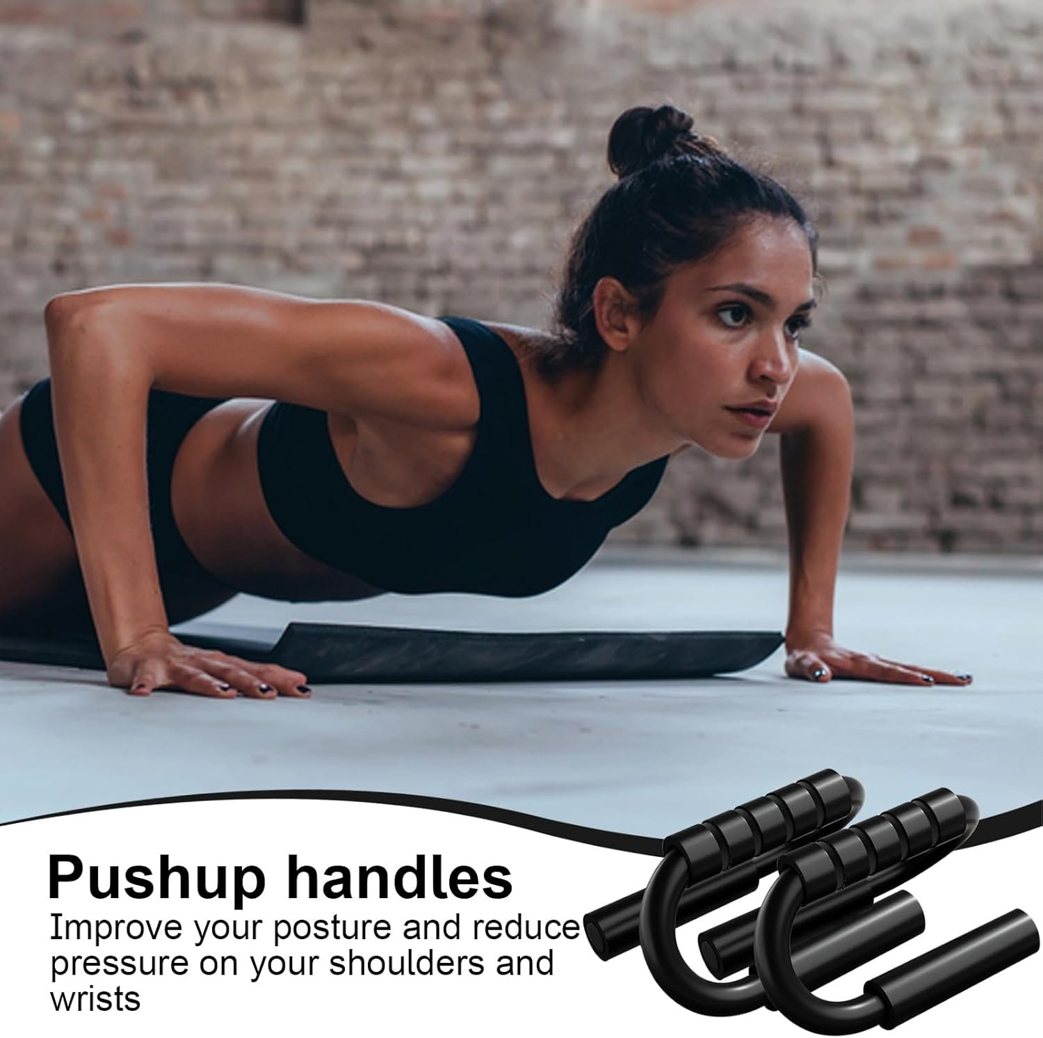 プッシュアップハンドル - 滑り止めのプッシュアップスタンド、フォームグリップバー|ホームフロアジムエクササイズルーチンでの胸部腕の肩の筋肉トレーニングのための快適なサポートグリップを備えたフィットネストレーニング機器 - 이미지 9