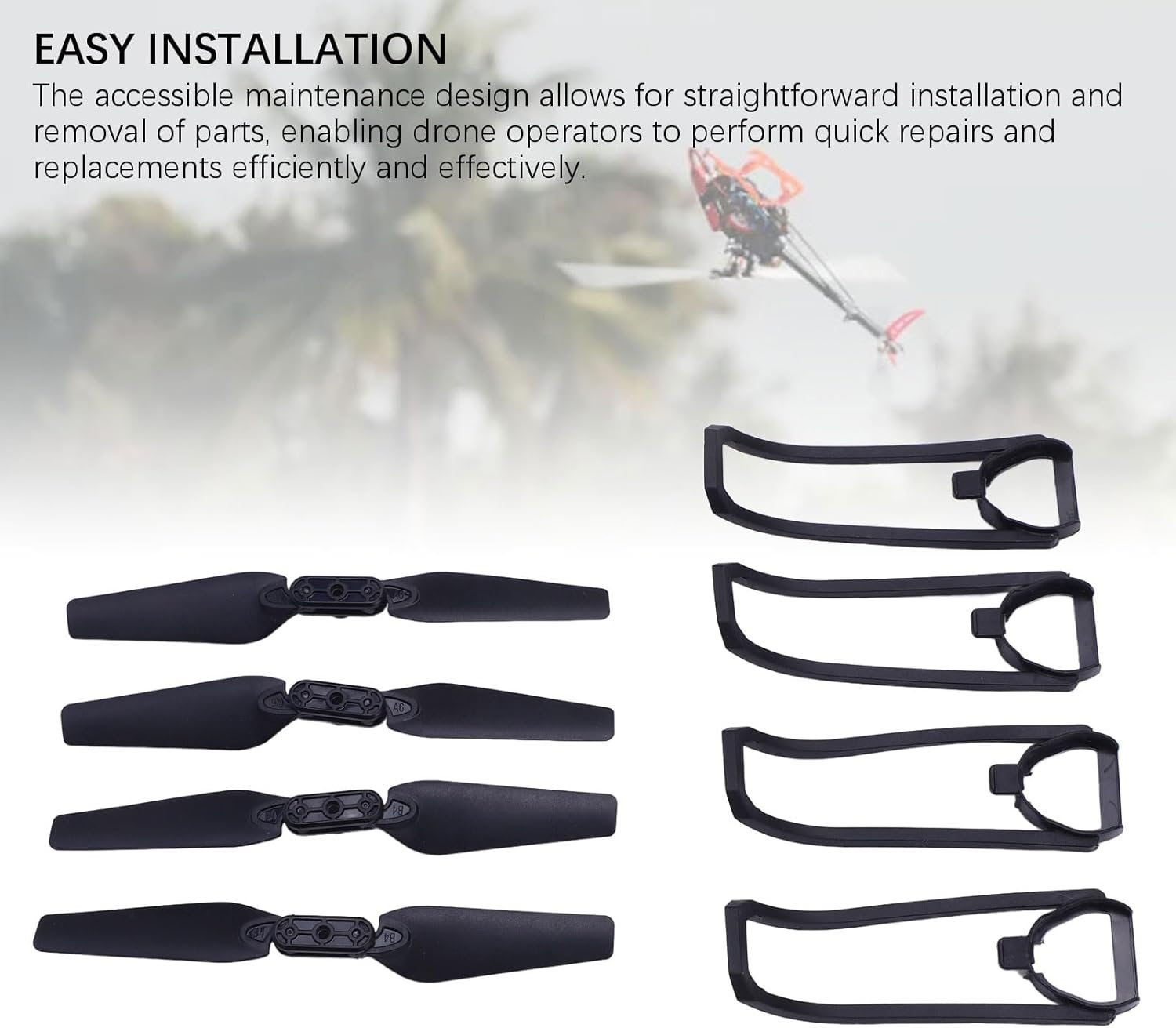 Quadcopter Propeller保護カバー折りたたみリモートドローンスペアパーツキットE88 E99 E100 K3ドローンの充電ケーブルと軽量プラスチックアクセサリー - 이미지 5