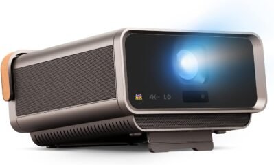 ViewSonic DLP X11-4K Short Throw LED Home Projector [4K UHD Resolution/ 1000 ANSI Lumens/HDR & HLG Compatible/Auto Focus/Auto Keystone Correction/Digital Zoom/Harman Kardon Bluetooth Dual