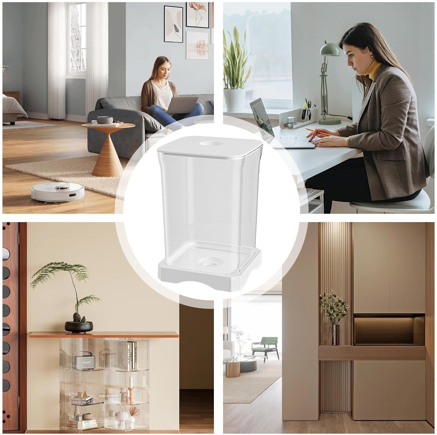 固体水族館、固体水槽|ソリッド水槽HD小さな水族館、魚のボウル、小さな水族館装飾、水槽のスターター、LEDライト、ホームオフィス、アパート、キッチン、スタディルーム - 이미지 4