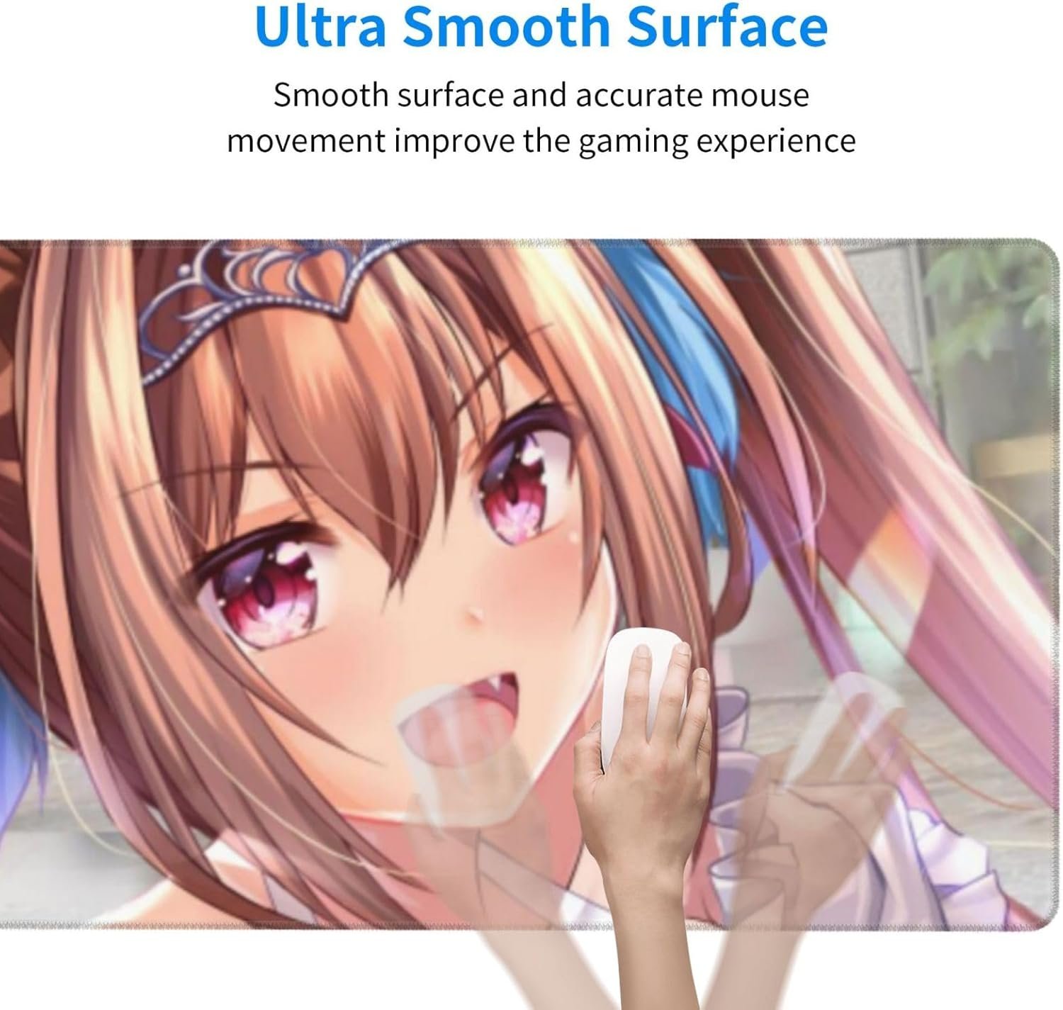 デスクマット、ダイワスカーレットホースの娘、大きなデスクパッド、滝忌避剤、マウスパッド、セクシーなキャラクター、ゴムゲーム、ゲーム用のキーボードパッド、オフィスまたは家庭用デスク保護コンピューターマットアンチスリップ互換性のあるオフィス用の液体 /熱 /ダストプルーフ互換性のあるマウスマウス多機能イージーケア機能エッジステッチ40*75CM - 이미지 5