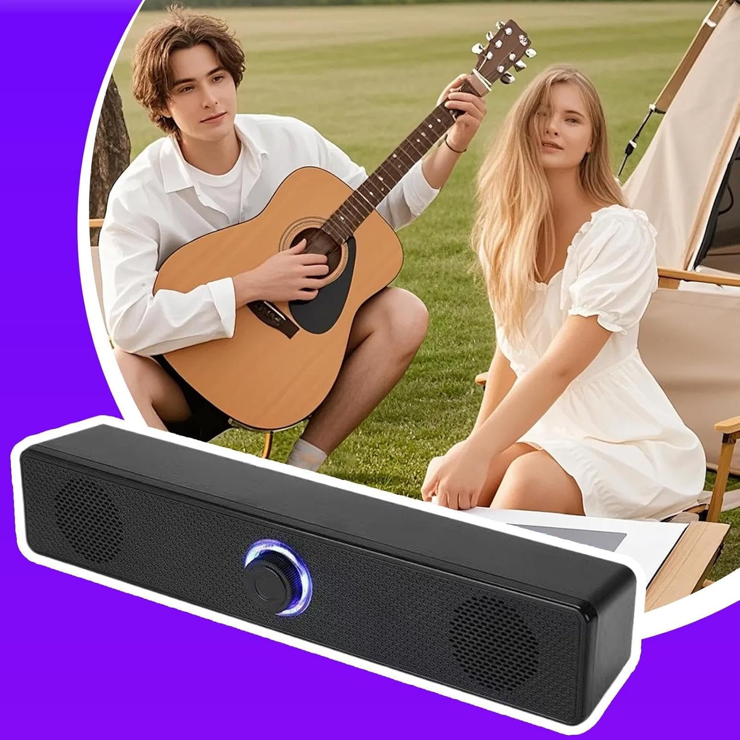 ホームオーディオサウンドバー - ホームスピーカー、ラップトップテレビプロジェクターゲーミングステーションPC用のディープベースラウドワイヤレスサウンドシステム - 이미지 3