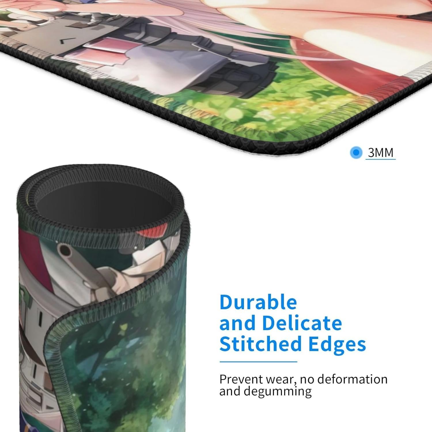 カンコルマウスパッド、ゲーミングマウスパッド、デスクマット、テーブルマット、スタイリッシュ、アニメの焼き商品、かわいいマウスパッド、かわいい、デスクマット、PC、耐久性、防水、ノンスリップ、ゲーム、ギフト、9.8 x 11.8インチ(25 x 30 cm)(25 x 30 cm) - 이미지 4