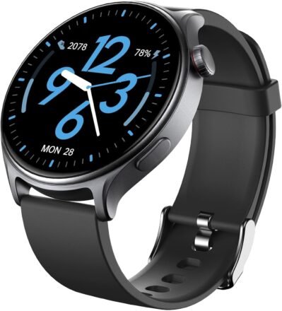 ダイアナスマートウォッチ、iPhoneおよびAndroid用の丸い形状、1.77インチの大画面、ユニセックス、Bluetooth 5.3、呼び出し機能、磁気充電、HD Gorilla Glass Touch Screen、CNC Rugged Body、IP67