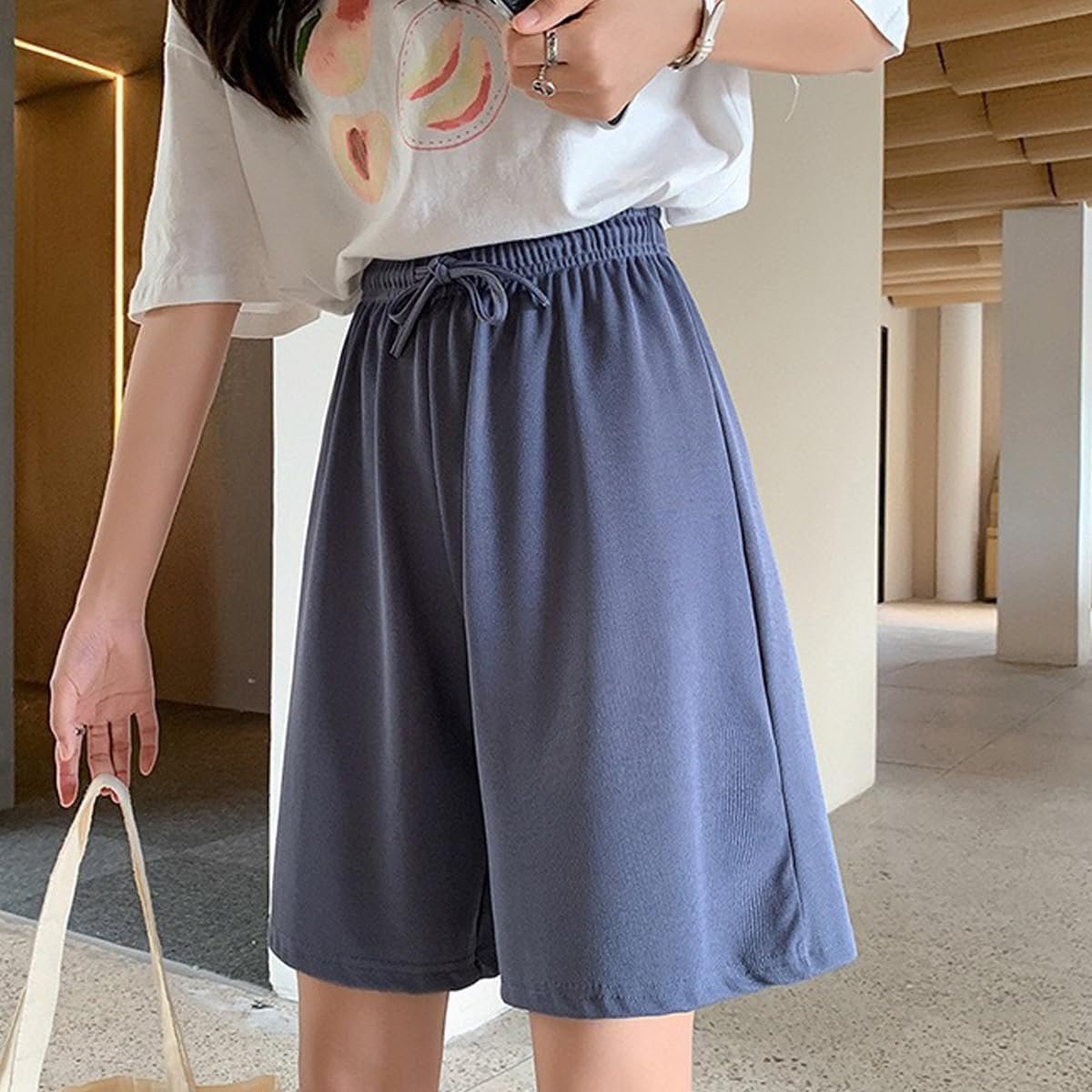 ショーツ、ショートパンツ、スポーツ、夏、女性、ハーフパンツ、半分の長さ、ポケット、カジュアル、ソフト、通気性、汗吸収性、速乾性、ヨガ、ランニング - 이미지 2