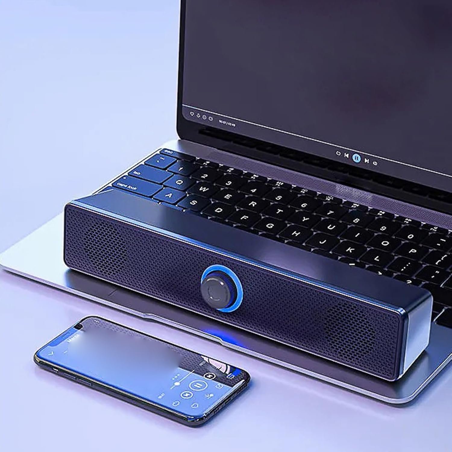 ホームオーディオサウンドバー - ホームスピーカー、ラップトップテレビプロジェクターゲーミングステーションPC用のディープベースラウドワイヤレスサウンドシステム - 이미지 2