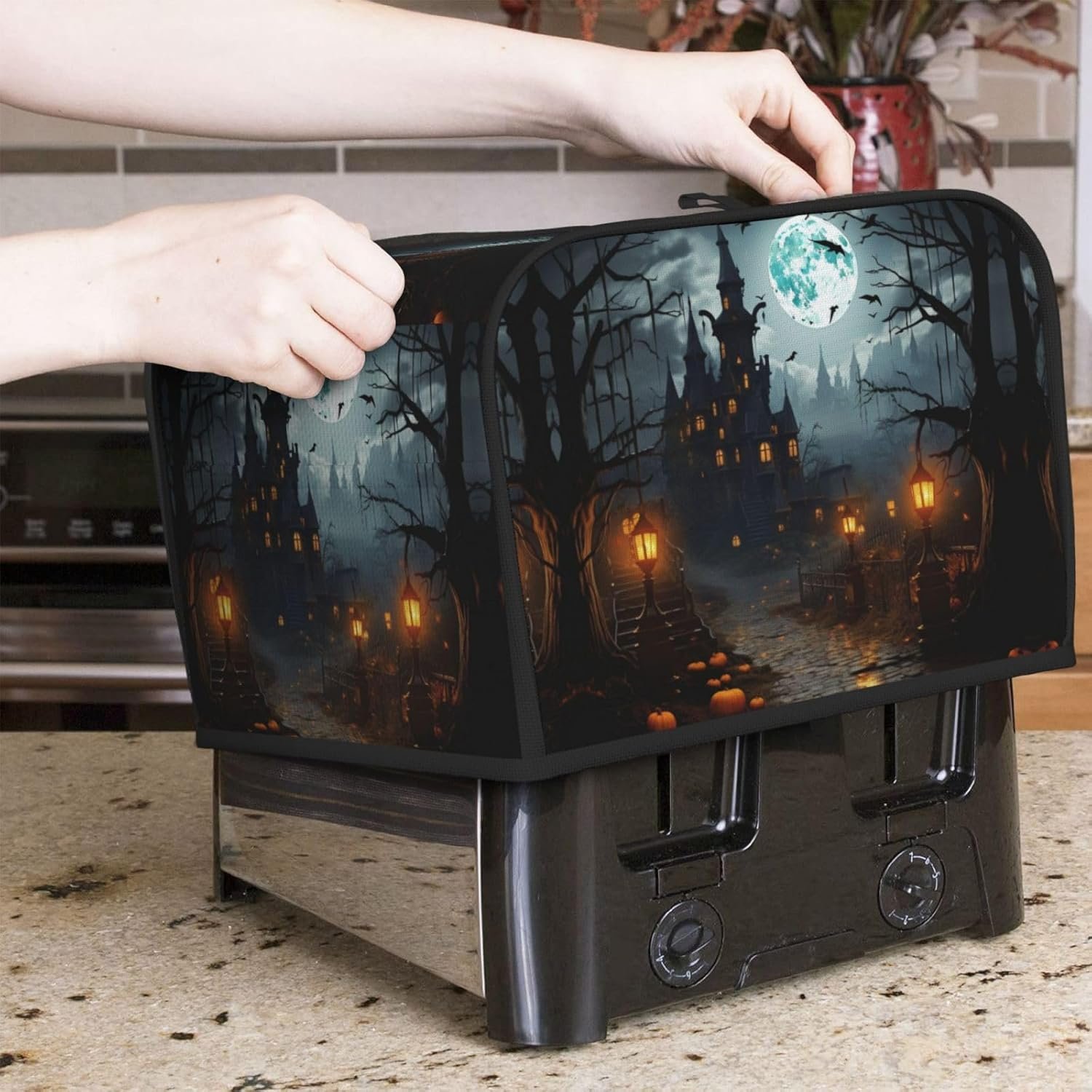 4スライストースターカバーキルトパンメーカーカバーキルトパンメーカーカバーホームテーブルキッチン装飾用ホームテーブルキッチン装飾用 - 이미지 7