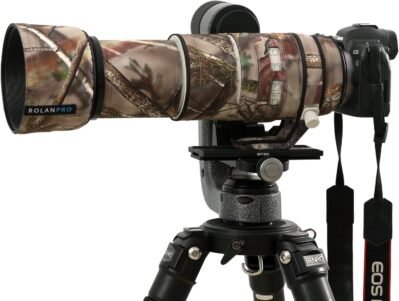 キヤノンRF100-500mm F / 4.5-7.1L ISUSMカモフラージュレインカバー用のRolanPro防水レンズコート