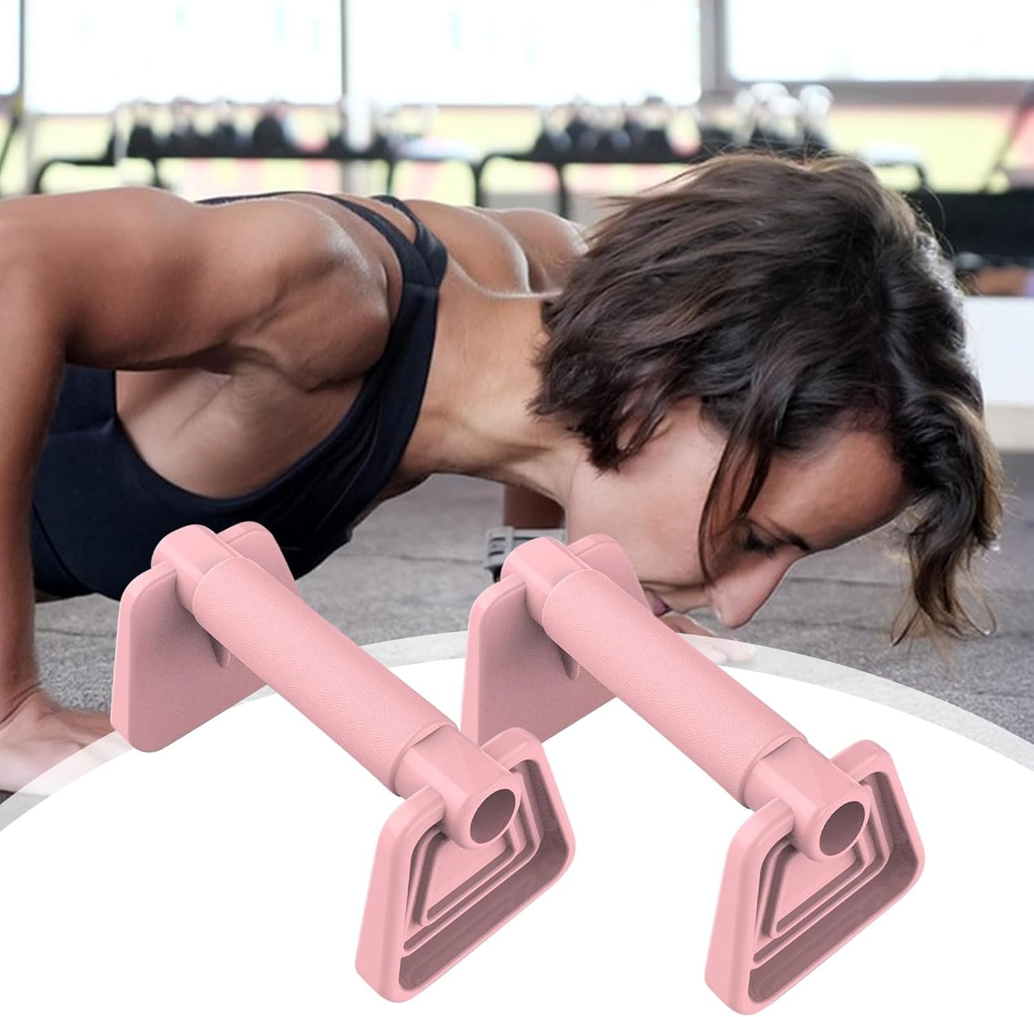 プッシュアップ -男性用プッシュアップバー| プッシュアップバー筋力トレーニング、人間工学に基づいたプッシュアップスタンドプレートフィットネスラック、腕立て伏せエクササイズ器具、フロアワークアウト、ポータブル、ホームジム、男性、女性、フィットネス用 - 이미지 5