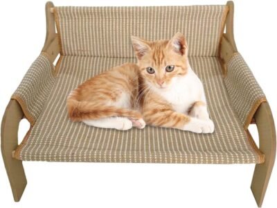 fyrdyn猫用ソファ| 高床ペットソファ高床ペットソファ -冷却機能付きペット家具冷却機能付きペット家具屋内屋外リビング寝室夏用寝具