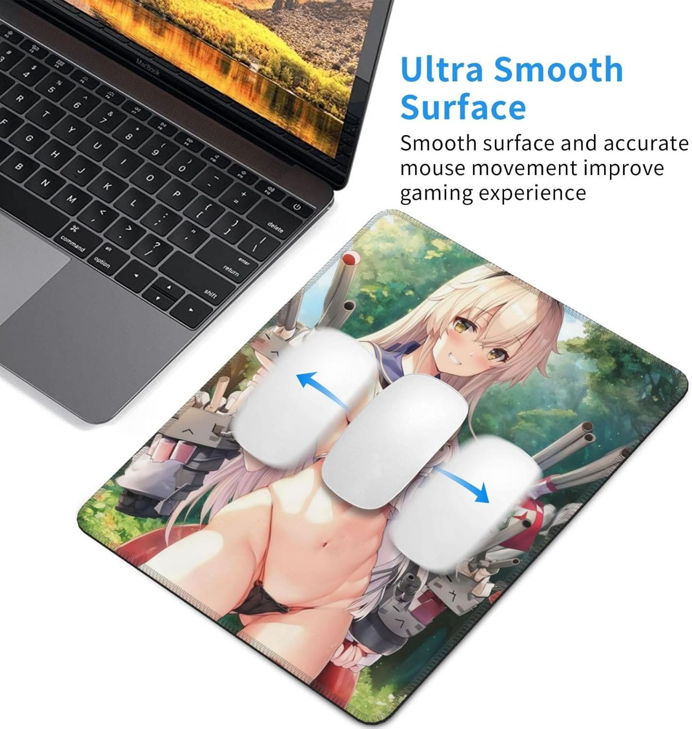 カンコルマウスパッド、ゲーミングマウスパッド、デスクマット、テーブルマット、スタイリッシュ、アニメの焼き商品、かわいいマウスパッド、かわいい、デスクマット、PC、耐久性、防水、ノンスリップ、ゲーム、ギフト、9.8 x 11.8インチ(25 x 30 cm)(25 x 30 cm) - 이미지 5