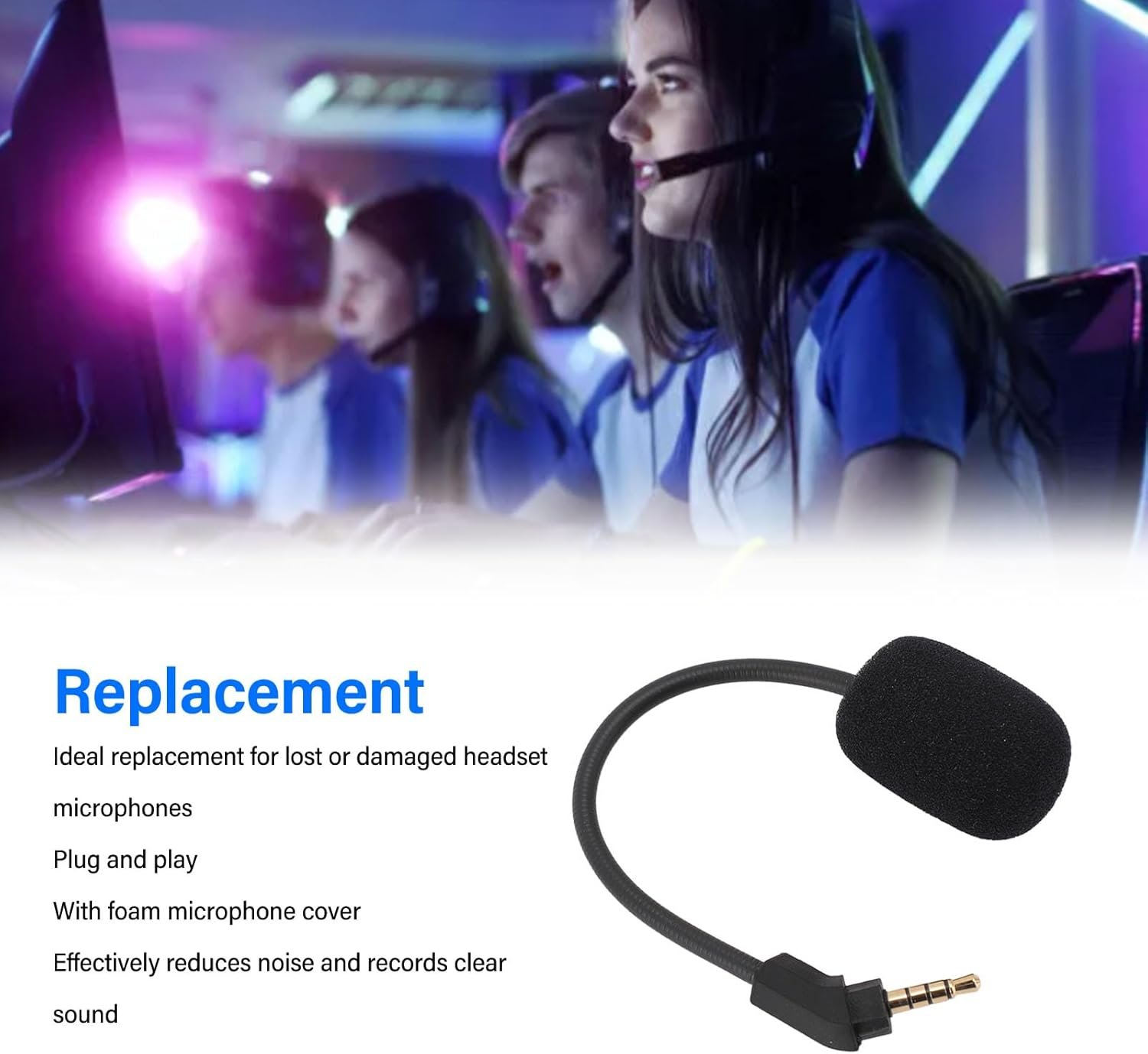 Kingston Hyperx Cloud Revolver、Cloud Revolver S、Gaming Headset 3.5mmデタッチ可能なノイズキャンセルマイクブームのマイクの交換 - 이미지 3