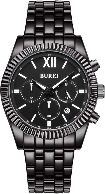 Baoshoアナログレザーストラップ、防水、シンプル、男性、女性、革のストラップ、時計、日本のバッテリー、黒、ブレスレットタイプ