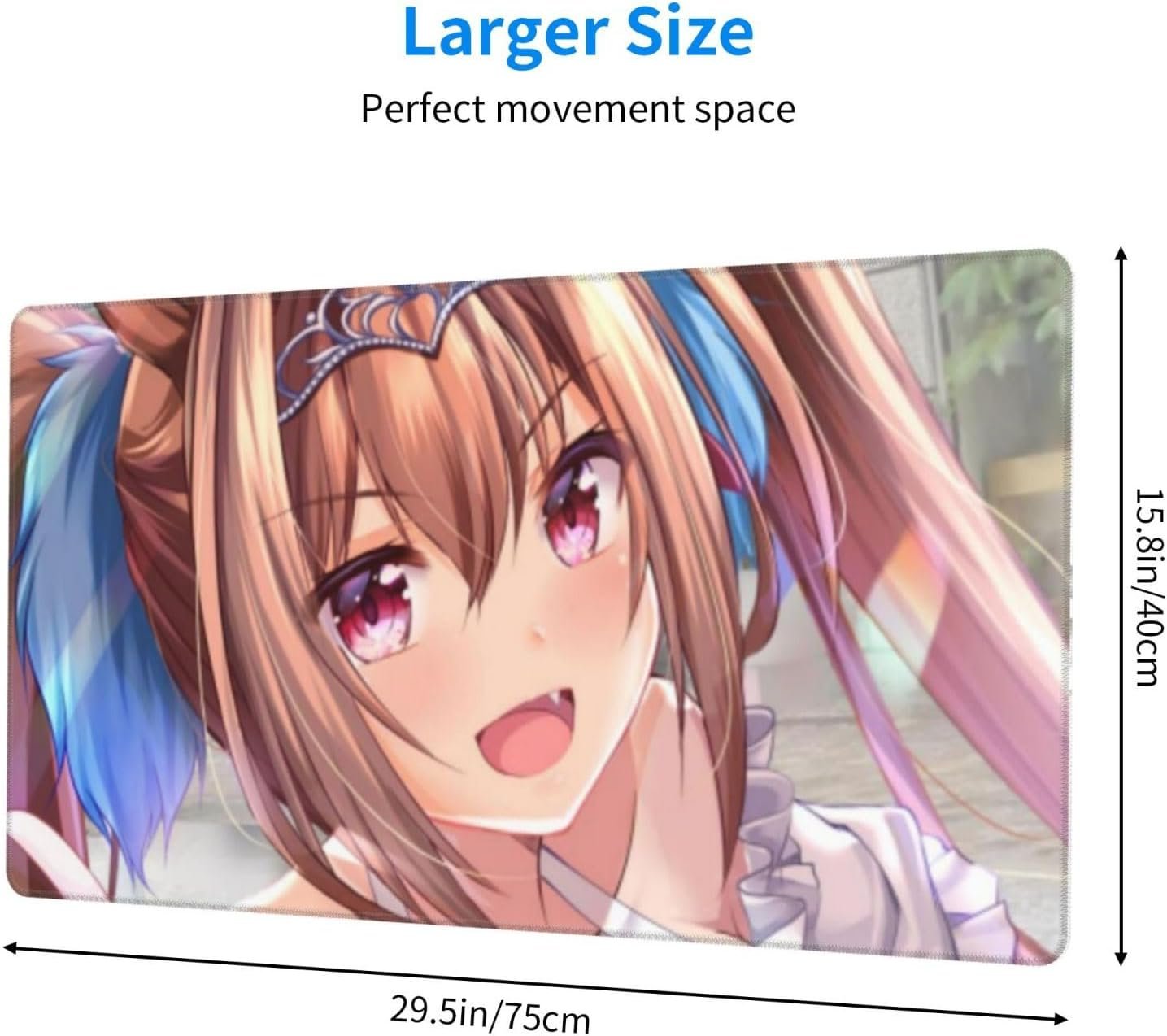 デスクマット、ダイワスカーレットホースの娘、大きなデスクパッド、滝忌避剤、マウスパッド、セクシーなキャラクター、ゴムゲーム、ゲーム用のキーボードパッド、オフィスまたは家庭用デスク保護コンピューターマットアンチスリップ互換性のあるオフィス用の液体 /熱 /ダストプルーフ互換性のあるマウスマウス多機能イージーケア機能エッジステッチ40*75CM - 이미지 3