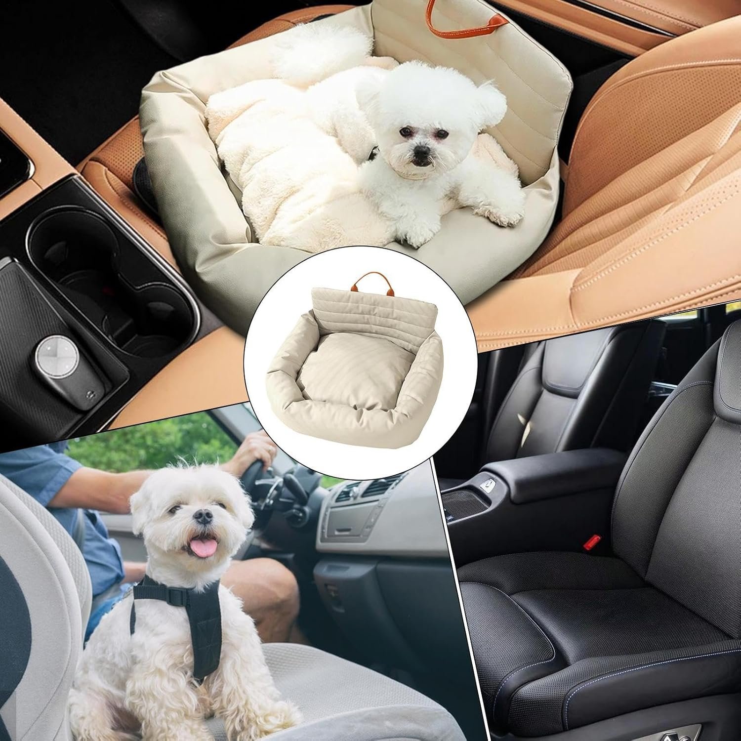 犬のブースターカーシート、子犬のカーシート | 小型犬のカーシート、ペットブースター、猫のベッドと家具、女性、男性、家族、友人のための旅行アクセサリー - 이미지 4