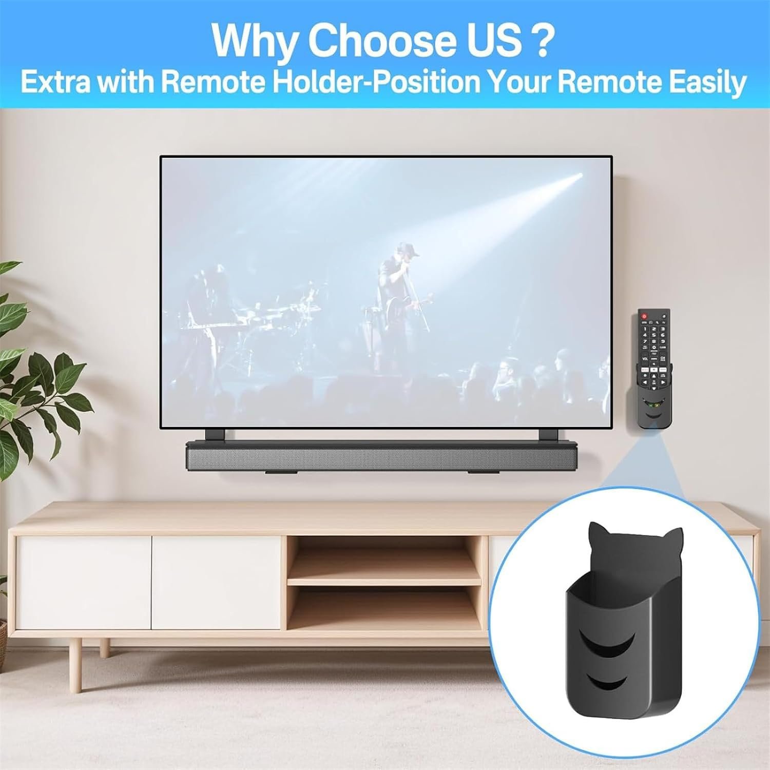 HDTVヘビーデューティメタルブラケットサウンドバーマウントリモートホルダースペース調整可能なサウンドバーマウントエクステンションヘビーデューティアイアンスタンド - 이미지 5