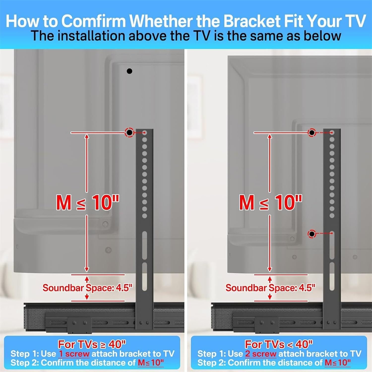 HDTVヘビーデューティメタルブラケットサウンドバーマウントリモートホルダースペース調整可能なサウンドバーマウントエクステンションヘビーデューティアイアンスタンド - 이미지 8