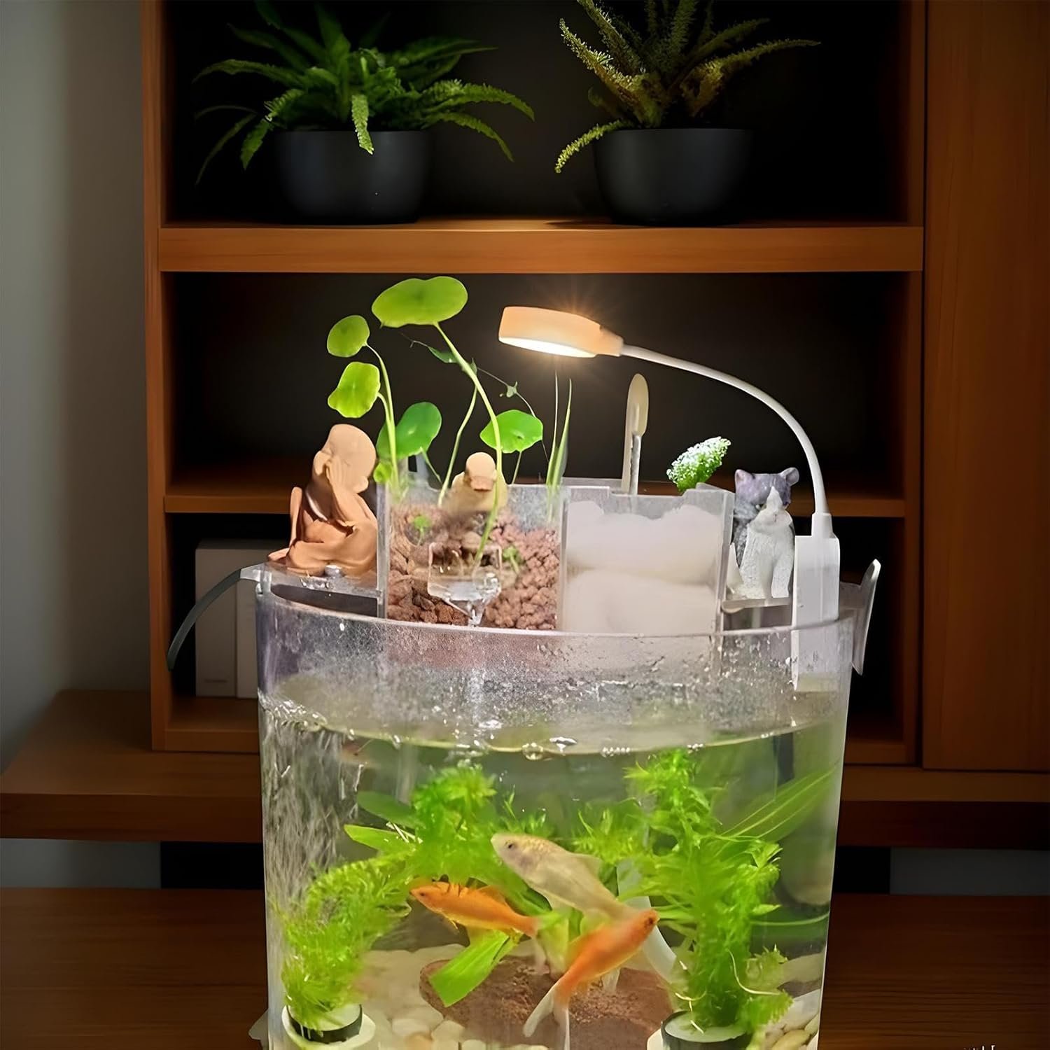 Yukelu クリップオン水族館ライト - 魚と植物の水族館照明 | 3色温度調整可能な水族館クランプランプ、水生植物の成長葉サンゴ用 - 이미지 8