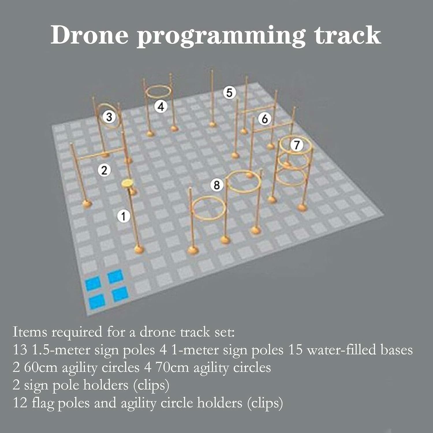 レースとトレーニング用のドローン障害物コースキット - 簡単に組み立てて持ち運び可能なドローンレーシングリーグ、ドローン、航空機競技のモデル ~/ - 이미지 3