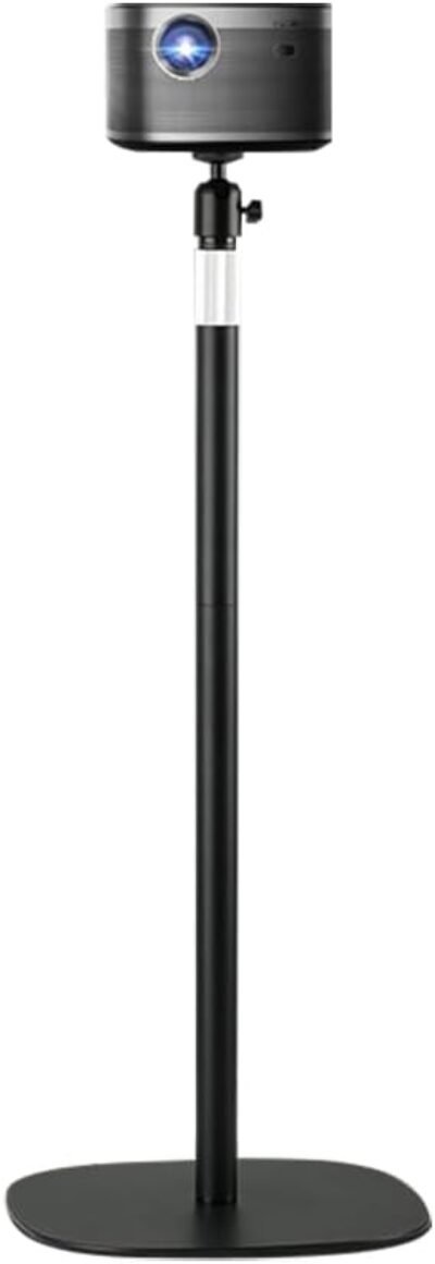 VARMHUS プロジェクタースタンド プロジェクタースタンド 伸縮式 47.5cm～122cm 高さ調整機能 耐荷重5kg 角度調整可能 しっかり安定 360度