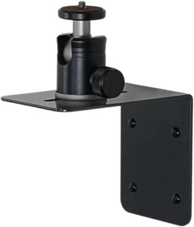 プロジェクター壁掛け金具 耐荷重3kg 1/4インチネジ 三脚カメラ角度360° ダークグレー ショート