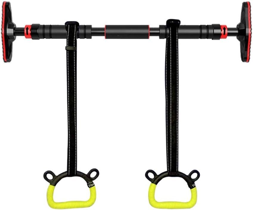 チンアップバー、ホームエクササイズ、フィットネスワークアウトバー、ネジなし、簡単な設置、上半身のあごの上昇バー、調整可能な幅、1メートル、キッズリング、筋力トレーニング、プルアップバー