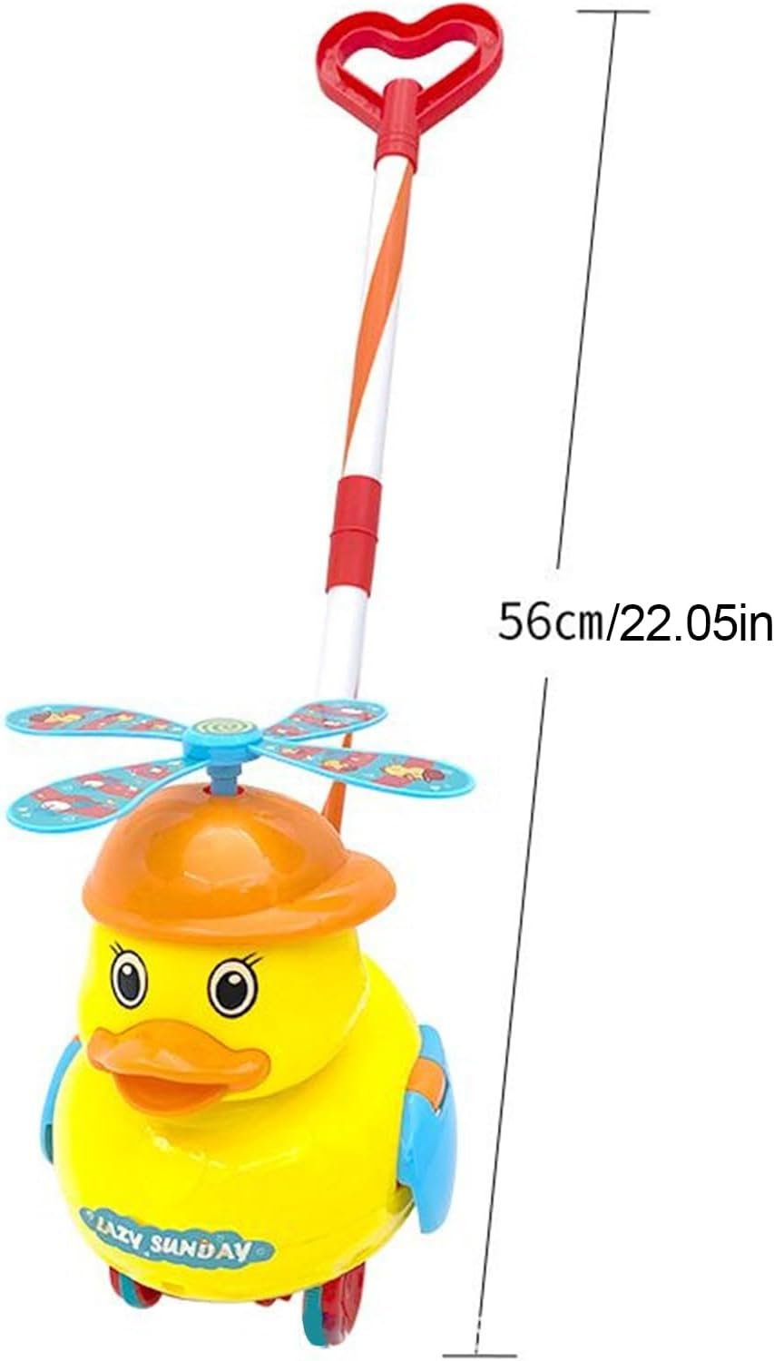 小さなアヒルの幼児用ウォーカー - 押して歩く早期学習おもちゃ |かわいい黄色いアヒルのベビーウォーカー 室内遊び、歩行練習、バランストレーニング、教育開発玩具用 - 이미지 5