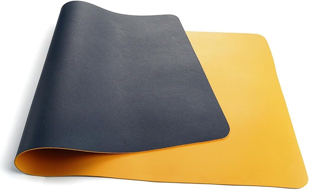 マウスパッド L 90*45cm ゲーミングデスクマット 両面レザーテーブルマット オフィス おしゃれ 防水 滑り止め 耐久性 17.71"*35.43"