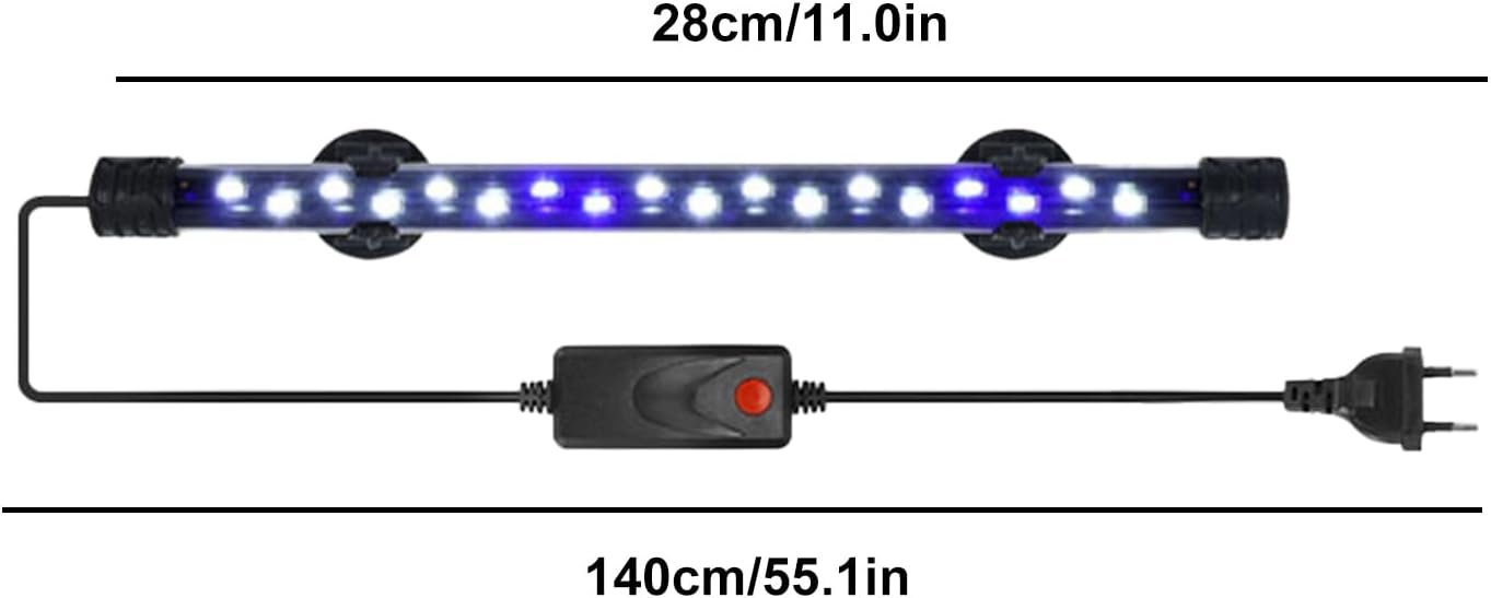 水中LEDストリップ水族館照明、水族館ライト | LED水族館ライトバー | 水族館の水槽用水槽アクセサリー、水中装飾、LEDライトバースティック - 이미지 5