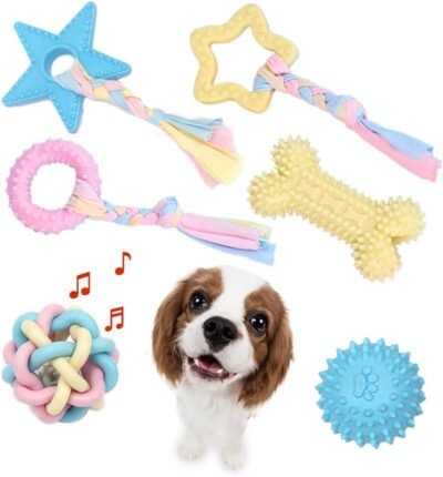 犬用おもちゃ 6個セット 噛むおもちゃ ペット用 音あり 歯がきれい 犬用おもちゃ 天然ゴム 子犬・小型犬対応 ストレス解消 洗える