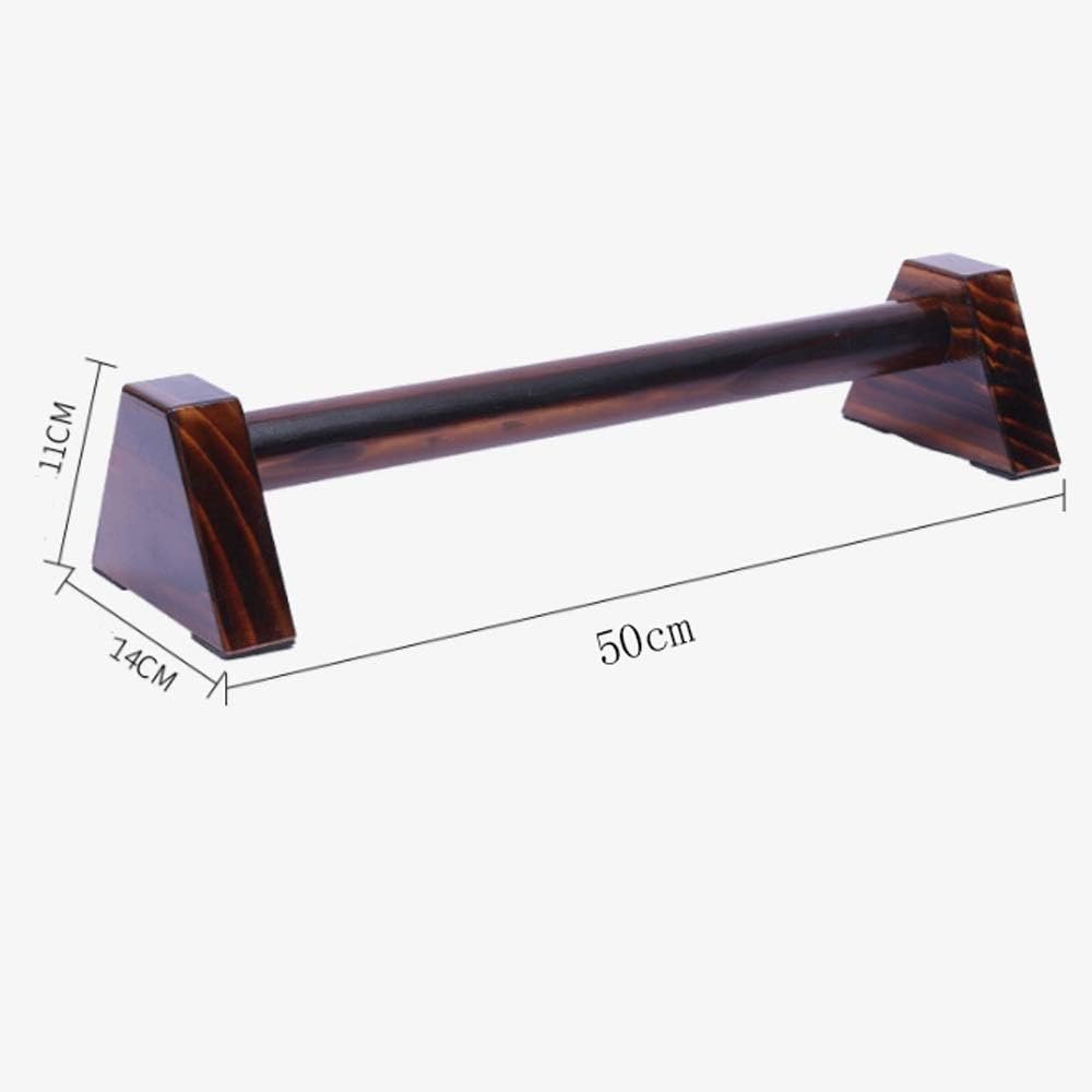 プッシュアップバー、ソリッドウッドプッシュアップスタンド、フィットネス、腕立て伏せ、筋力トレーニング、ボディの修正、ダイエット(色:茶色、サイズ:29.7 x 5.5 x 4.3インチ(50 x 14 x 11 cm)のための多機能完璧なボディビルディングトレーニング - 이미지 4