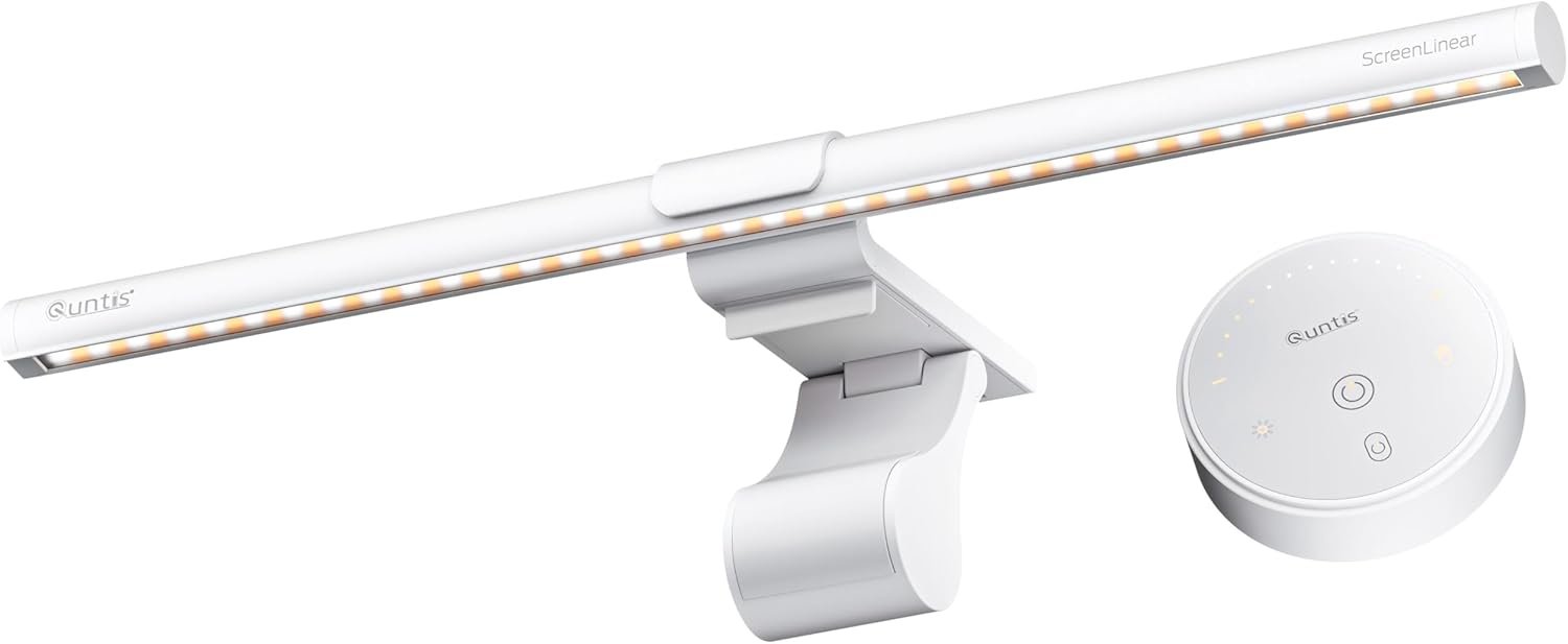 Quntis Monitor Light、USB搭載、デスクライト、目に優しい、反射防止、調整可能な色温度、CRI> 95、曲線モニター、ワイヤレスリモコン、ホームワーク、ゲーム、スタディ、ギフト用