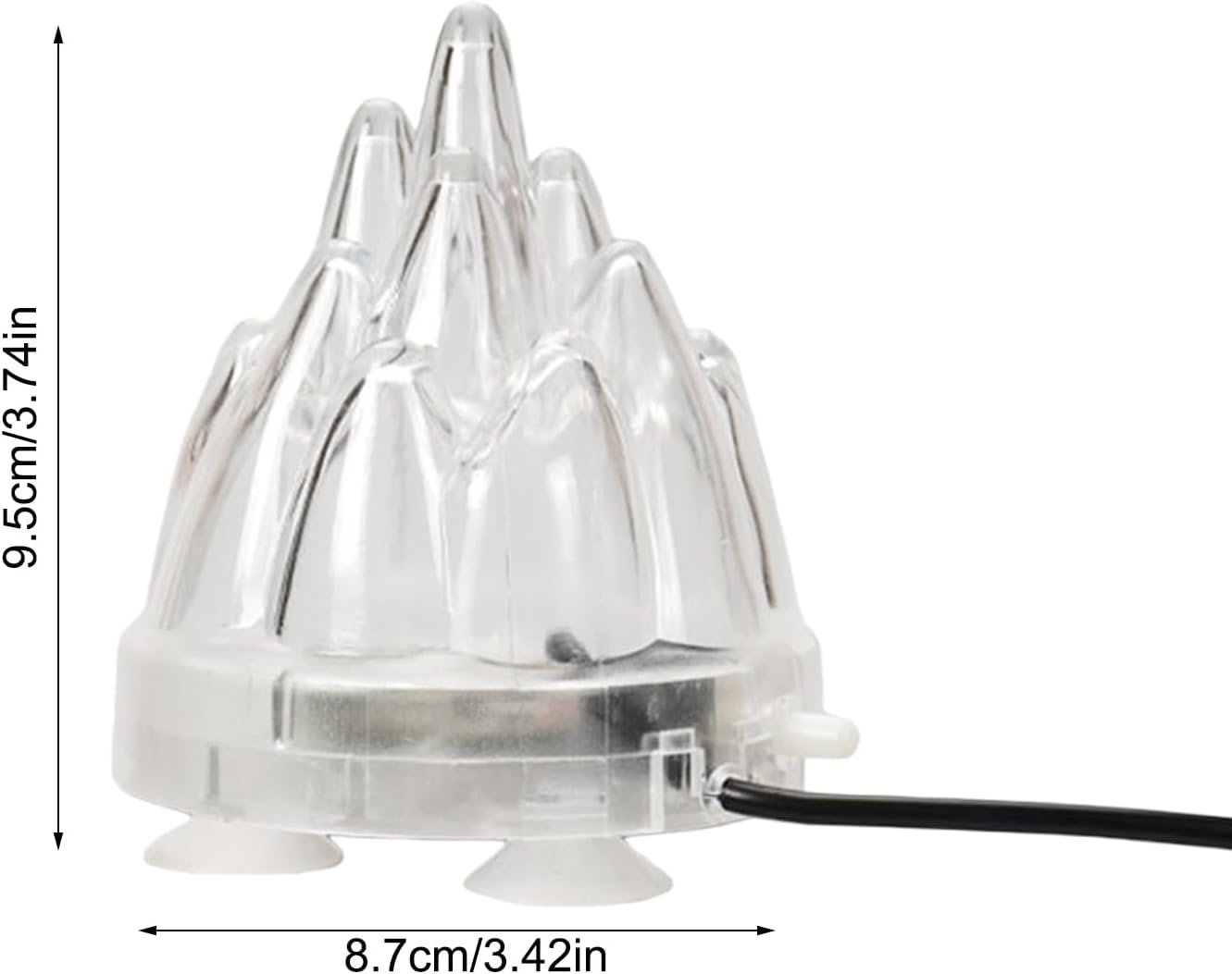 アクアリウム火山オーナメントキット | リアルなLEDライト防水 | バブルストーン 火山水槽 装飾 - エビ水槽 海水 カメ鉢 リビングルーム ベッドルーム アパート用 - 이미지 6