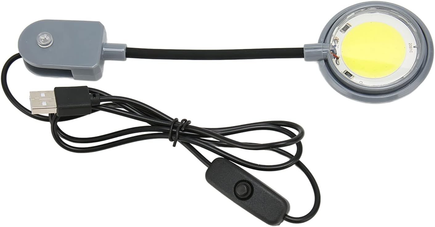 クリップ式水槽ライト 高輝度LED水槽ランプ 360度調節可能なホース付き 淡水・海水・植物育成用 ソフトライト プラスチック ホワイトブルー - 이미지 9