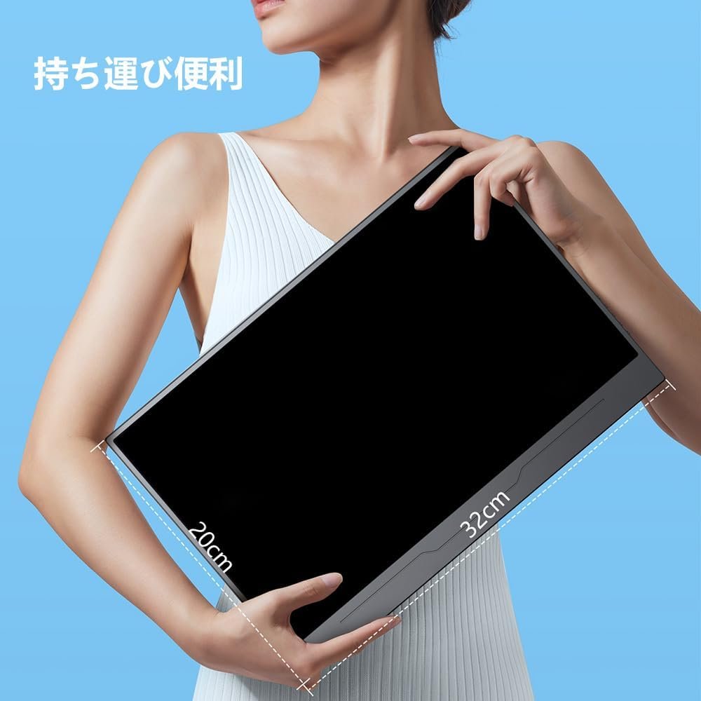 EVICIV EVC-1301モバイルモニター、13.3インチ1920 X 1080ポータブルディスプレイ、薄い軽量、IPS LCDパネル、保護カバー、VESA互換、ペンホール、スタンド、水平/垂直、アルミニウム合金、USB - 이미지 4