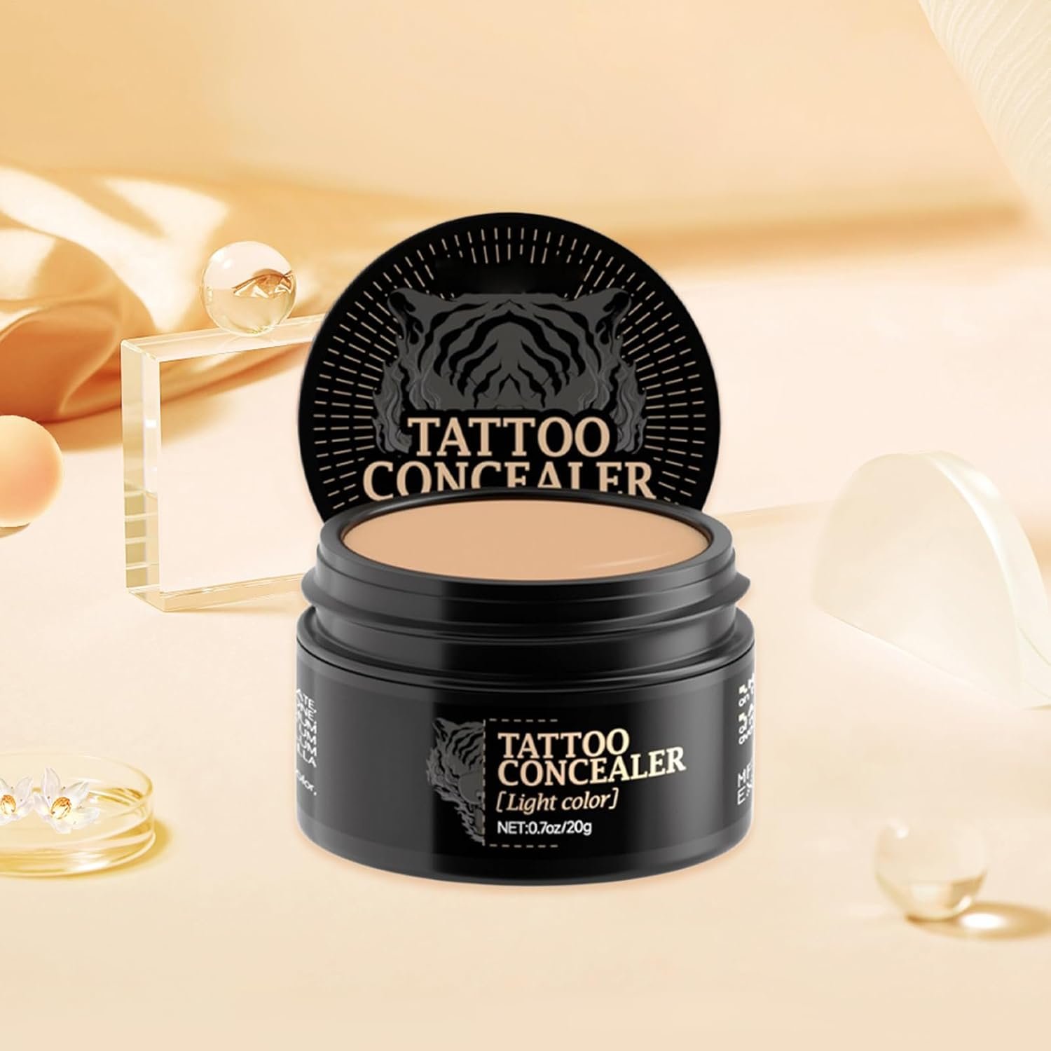 防水ボディカバー ウォータープルーフ メイクアップ 肌のマーク隠しコンシーラー - 20g 汗に強い 日常コスメ ビーチ ビジネス デート 旅行用 - 이미지 3