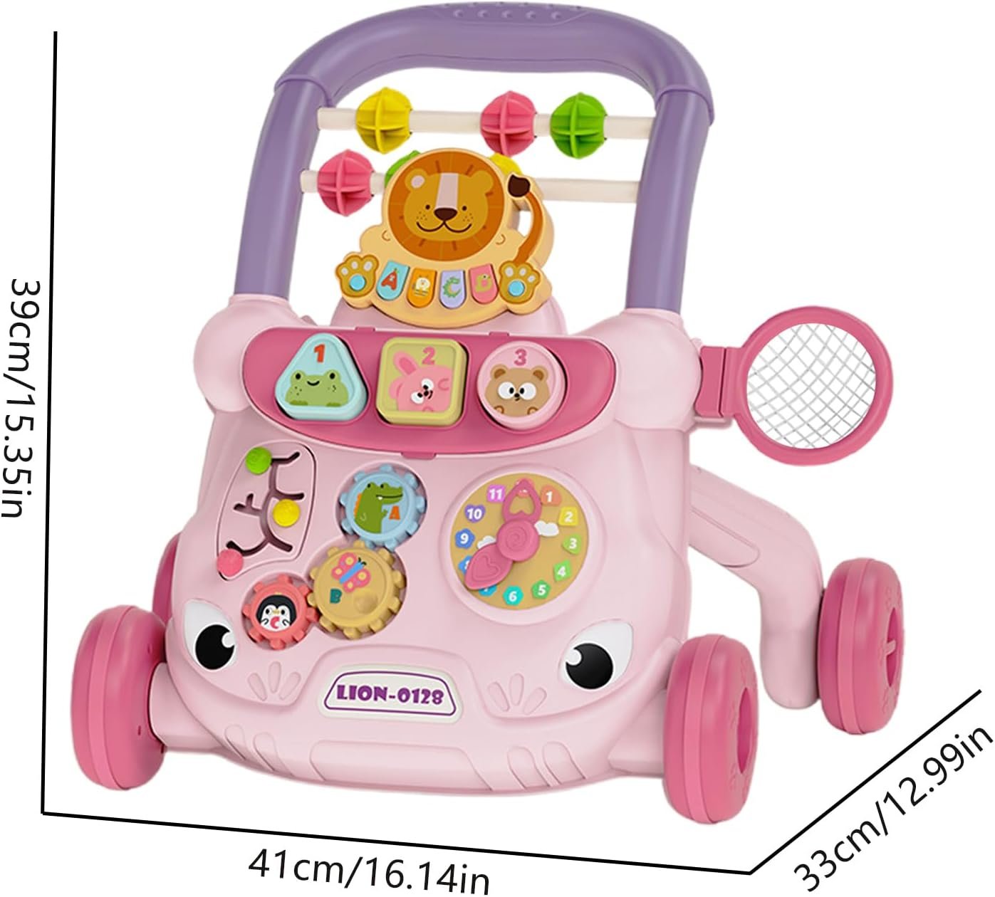 シートアクティビティステッパー - 歩き方を学ぶ幼児のための多機能立位補助具 |幼児アクティビティセンター おもちゃ付き 調節可能なベビーステッパー 男の子 女の子 感謝祭の日のギフトに - 이미지 7