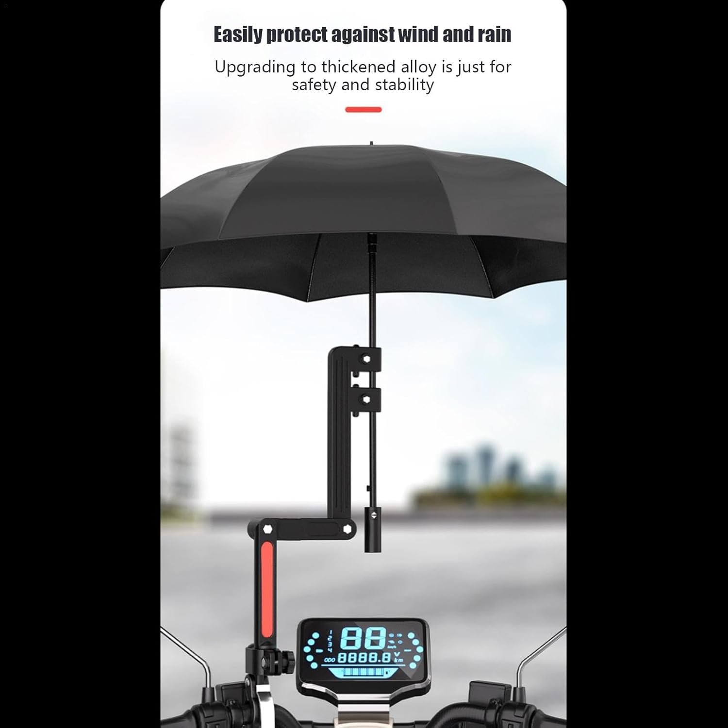 自転車傘ホルダー、ベビーカー傘ホルダー | 自転車傘ホルダーVista Cart サンシェードスタンド、高耐久ゴルフプッシュカート傘ホルダー、モビリティスクーター、ベビーカー、車椅子用傘スタンド - 이미지 5