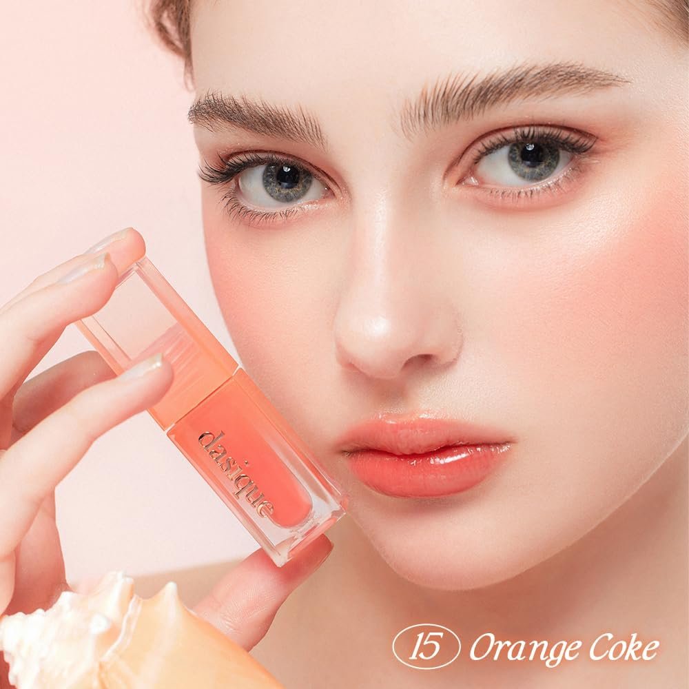 Dasique ジューシー デューイ リップ ティント、リップスティック (#15 オレンジ コーク) - 이미지 6