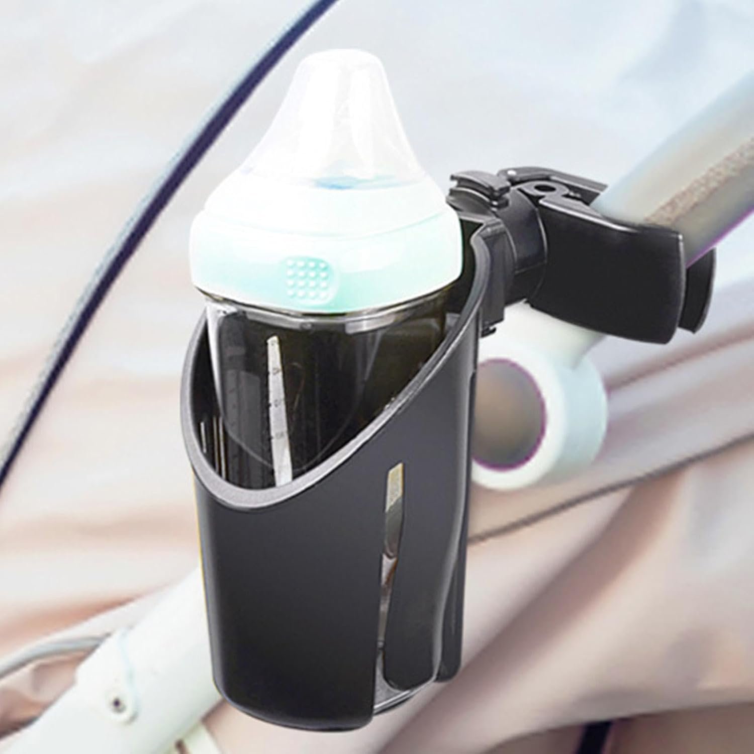 ベビーカー・車椅子用カップホルダー | カップホルダーカート カップ ホルダー 電動スクーター カップ ホルダー |回転式ベビーカーカップホルダー、ベビーカー、車椅子、歩行器、スクーター用の多機能カップホルダー - 이미지 3