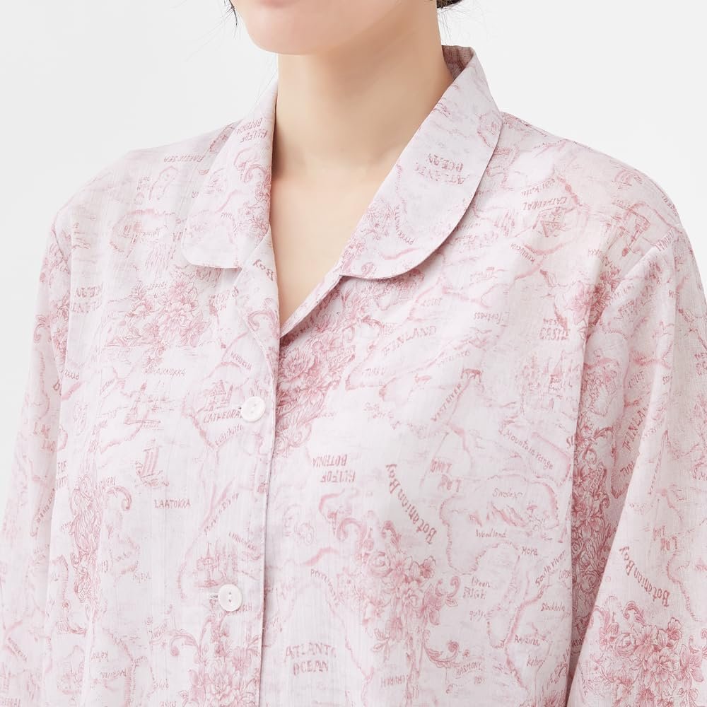 グンゼ(GUNZE) パジャマ 長袖長ズボン(袖・足口ゴム穴あり) 吸汗速乾 エコ ツインレット歯ブラシ 日本製 レディース - 이미지 4