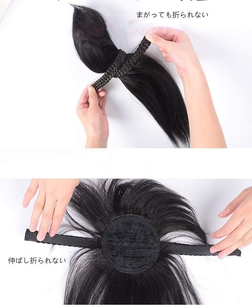 前髪ウィッグ 人毛100% 三つ編み付き エアリーバング 部分ウィッグ エアリーフェイビンヘア フェイビン (ブラック) - 이미지 6